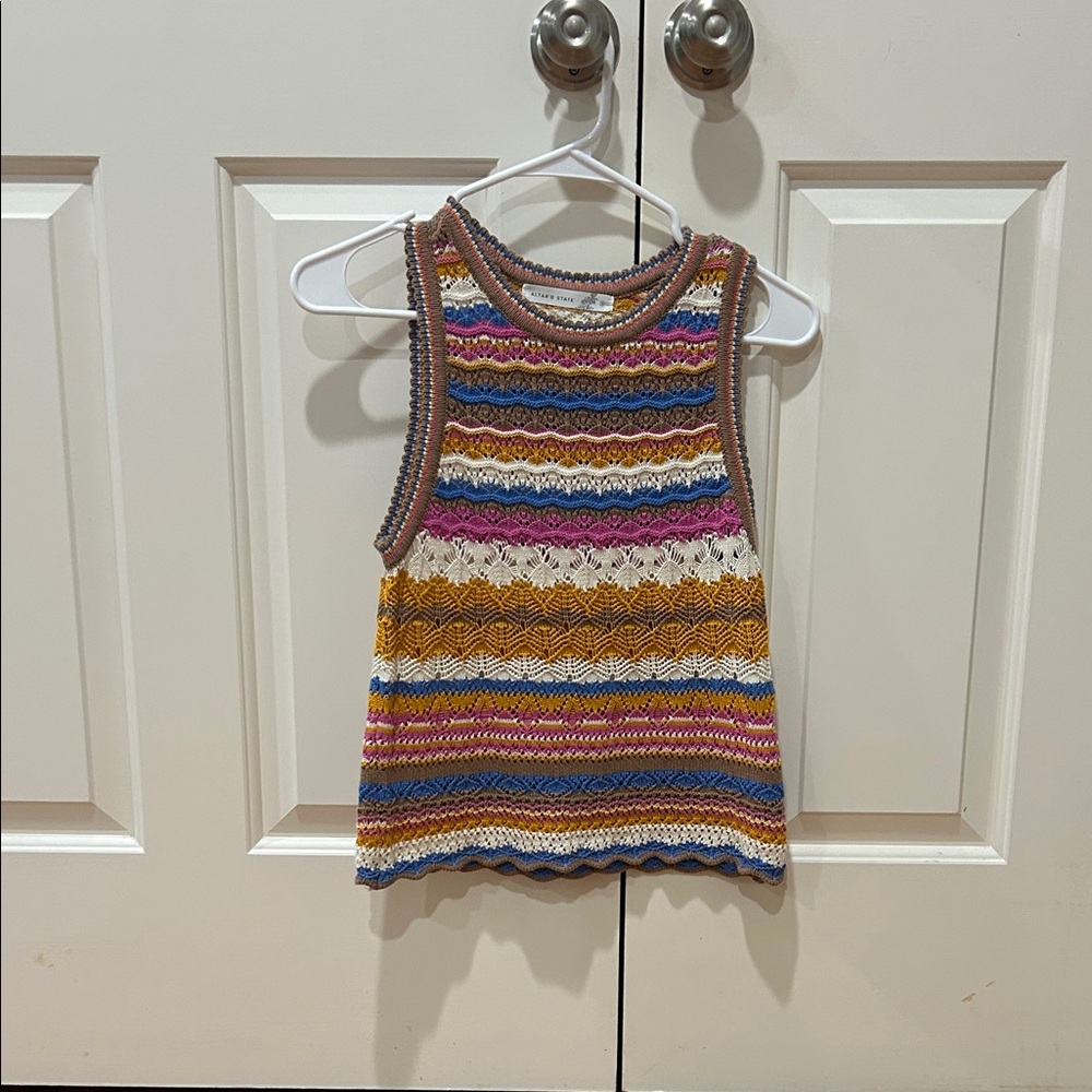 Altar'd State Multicolor Striped Kids Tank Top